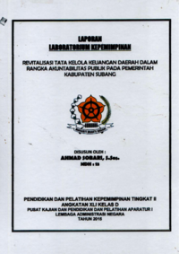 Revitalisasi Tata Kelola Keuangan Daerah Dalam Rangka Akuntabilitas Publik Pada Pemerintah Kabupaten Subang (Dinas Pendapatan Pengelolaan Keuangan dan Aset Daerah - DPPKAD)