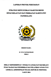 Strategi Mewujudkan Maritim Bisnis Dinas Kelautan Dan Perikanan Kabupaten Pandeglang