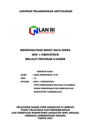 Meningkatkan Minat Baca Siswa SDN 1 Cibeunteur Kabupaten Tasikmalaya Melalui Program G-Saber (TERBAIK 3)