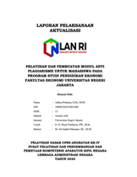 Pelatihan Dan Pembuatan Modul Anti Plagiarisme Untuk Mahasiswa Pada Program Studi Pendidikan Ekonomi Fakultas Ekonomi Universitas Negeri Jakarta