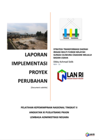 Strategi Transformasi Daerah Irigasi Multi Fungsi Pada Wilayah Sungai Ciliwung Cisadane Melalui Kerjasama Pemerintah Dengan Badan Usaha Pada Dinas Sumber Daya Air Jawa Barat