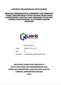 Rencana Pembaharuan Jobsheet Dan Membuat Video Demonstrasi Untuk Materi Praktikum Elektronika Digital Pada Program Studi DIII Teknik Elektronika, Politeknik Negeri Bandung