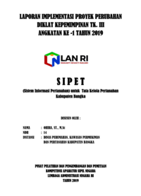 SIPET (Sistem Informasi Pertanahan) Untuk Tata Kelola Pertanahan Kabupaten Bangka) (Dinas Perumahan Kawasan Permukiman Dan Pertanahan Kabupaten Bangka)