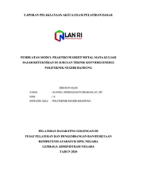Pembuatan Modul Praktikum Sheet Metal Mata Kuliah Dasar Keteknikan Di Jurusan Teknik Konversi Energi Politeknik Negeri Bandung