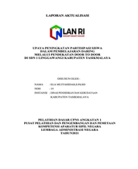 Upaya Peningkatan Partisipasi Siswa Dalam Pembelajjaran Daring Melalui Pendekatan Door To Door Di SDN 1 Linggawangi Kabupaten Tasikmalaya