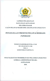 Pengelolaan Presensi Pegawai Berbasis Paperless (Kementerian Pariwisata)