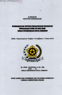 Peningkatan Sistem Pengawasan Kegiatan Pengadaan Fisik Di SMA/SMK Dinas Pendidikan Kota Cirebon
