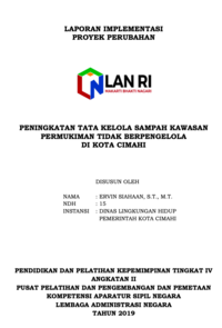 Peningkatan Tata Kelola Sampah Kawasan Permukiman Tidak Berpengelola Di Kota Cimahi (Dinas Lingkungan Hidup)
