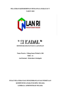 Sistem Keamanan Data Lapangan (SIKADAL) Kelurahan Lebak Gede Kota Bandung
