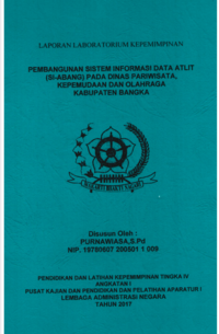 Pembangunan Sistem Informasi Data Atlit (Siabang) Pada Dinas Pariwisata Kepemudaan Dan Olahraga Kabupaten Bangka