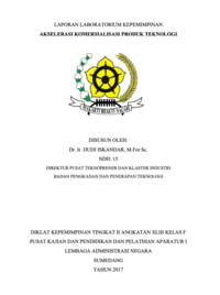 Akselerasi Komersialisasi Produk Teknologi (Badan Pengkajian dan Penerapan Teknologi - BPPT)