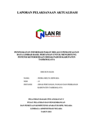 Peningkatan Informasi Pakan Melalui Pemanfaatan Data Limbah Hasil Pertanian Untuk Menghitung Potensi Ketersediaan Dedak Padi Di Kabupaten Tasikmalaya (Dinas Pertanian Pangan dan Perikanan)