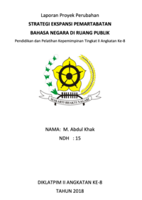 Strategi Ekspansi Pemartabatan Bahasa Negara Di Ruang Publik (Badan Bahasa Kementerian Pendidikan dan Kebudayaan)