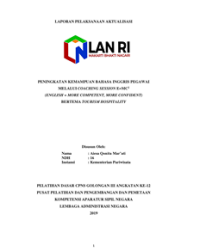Peningkatan Kemampuan Bahasa Inggris Pegawai Melalui Coaching Session E=Mc2 (English=More Competent, More Confident) Bertema Tourism Hospitality (Kementerian Pariwisata)