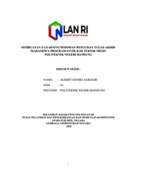 Pembuatan E-Learning Pedoman Penulisan Tugas Akhir Mahasiswa Program Studi D-III Teknik Mesin Politeknik Negeri Bandung