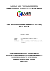 Sistem Informasi Kearsipan Dinamis (SIKD) Dinas Arsip dan Perpustakaan Kota Bogor (TERBAIK 2)