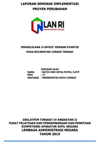Pengelolaan E-Office Dengan Syantik Pada Kecamatan Cimahi Tengah