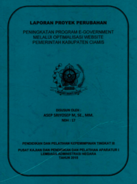 Peningkatan Program E-Government Melalui Optimalisasi Website Pemerintah Kabupaten Bandung (Dinas Perhubungan Komunikasi dan Informatika Kabupaten Ciamis)