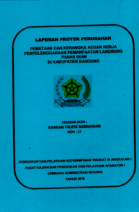Pemetaan dan Kerangka Acuan Kerja Penyelenggaraan Pemanfaatan Langsung Panas Bumi di Kabupaten Bandung (Sekretariat Daerah)