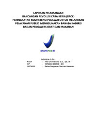 Peningkatan Kompetensi Pegawai Untuk Melakukan Pelayanan Publik Menggunakan Bahasa Inggris  (BPOM)