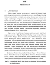Strategi Pengendalian Perizinan Menara Telekomunikasi melalui Pemetaan Menara Telekomunikasi Berbasis GIS Di Kota Cimahi (Dinas Penanaman Modal dan Pelayanan Terpadu Satu Pintu Kota Cimahi)