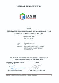 Optimalisasi Penandaan Jalan Setapak Dengan Titik Koordinat Dan Cat Warna Pelangi (OPEN JASTIK) (Kelurahan Cigugur Tengah Kecamatan Cimahi Tengah Kota Cimahi)