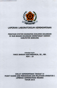 Penataan Sistem Kearsipan Dokumentasi Keuangan Di Sub Bagian Keuangan Sekretariat Daerah Kabupaten Bandung