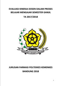 Evaluasi Kinerja Dosen Dalam Proses Belajar Mengajar Semester Ganjil TA 2017/2018
