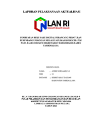 Pembuatan Buku Saku Digital Perancang Peraturan Perundang Undangan Melalui Aplikasi Book Creator Pada Bagian Hukum Sekretariat Daerah Kabupaten Tasikmalaya
