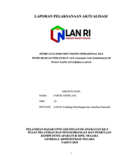 Pembuatan Dokumen Teknis Operasional Dan Pemeliharaan Perangkat Ale (Automatic Link Establishment) Di Pusat Sains Antariksa Lapan (LAPAN) (TERBAIK 3)