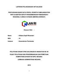 Penyusunan Basis Data Profil Peserta Familiarization Trip Di Asisten Deputi Pengembangan Pemasaran II Regional II Area IV (Kementerian Pariwisata)