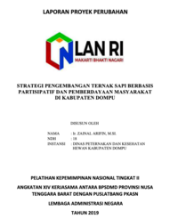 Strategi Pengembangan Ternak Sapi Berbasis Partisipatif Dan Pemberdayaan Masyarakat Di Kabupaten Dompu (Dinas Peternakan dan Kesehatan Hewan Kabupaten Dompu)