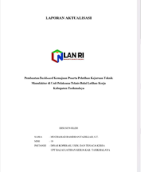 Pembuatan Dashboard Kemajuan Peserta Pelatihan Kejuruan Teknik Manufaktur Di Unit Pelaksana Teknis Balai Latihan Kerja Kabupaten Tasikmalaya (Dinas Koperasi, UKM dan Tenaga Kerja)