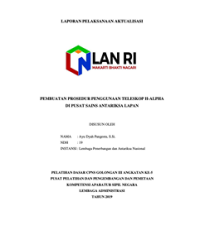 Pembuatan Prosedur Penggunaan Teleskop H-Alpha Di Pusat Sains Antariksa Lapan (LAPAN)