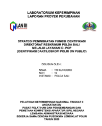 Strategi Peningkatan Fungsi Identifikasi Direktorat Reskrimum Polda Bali Melalui Layanan ID- POP (Identifikasi Daktiloskopi Polri On Public) - Polda Bali (Kepolisian Negara Republik Indonesia)
