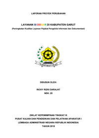 Layanan Si DOGAR di Dinas Komunikasi dan Informatika Kabupaten Garut (Peningkatan Kualitas Layanan Pejabat Pengelola Informasi dan Dokumentasi)