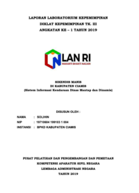 SIKENDIS MANIS; Sistem Informasi Kendaraan Dinas Mantap dan Dinamis di Kabupaten Ciamis (Badan Pengelola Keuangan Daerah)