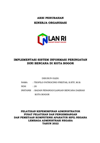 Implementasi Sistem Informasi Peringatan Dini Bencana Di Kota Bogor (Badan Penanggulangan Bancana Daerah Kota Bogor)