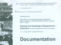 Seminar and Exchange of Experiences-Indonesia Capacity Development for Public Administration 12-21 may 2008