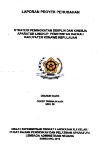Strategi Peningkatan Disiplin Kinerja Aparatur Lingkup Sekretariat Daerah Kabupaten Konawe Kepulauan