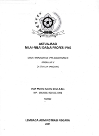 Laporan Aktualisasi Nilai-Nilai Dasar Profesi ASN di STIA LAN Bandung