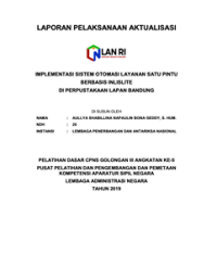Implementasi Sistem Otomasi Layanan Satu Pintu Berbasis Inlislite Di Perpustakaan Lapan Bandung (LAPAN)
