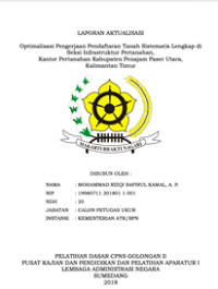 Optimalisasi Pengerjaan Pendaftaran Tanah Sistematis Lengkap Di Seksi Infrastruktur Pertanahan, Kantor Pertanahan Kabupaten Penajam Paser Utara, Kalimantan Timur (Kementerian Agraria dan Tata Ruang/Badan Pertanahan Nasional)