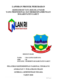 Akselerasi Tata Kelola Pasar Yang Profesional Dan Berkesinambungan Di Kabupaten Garut - Dinas Perindustrian Perdagangan dan ESDM Kabupaten Garut