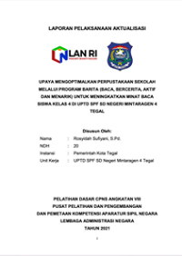 Upaya Meningkatkan Minat Baca Siswa Melalui Program Barita (Baca, Bercerita, Aktif Dan Menarik) Untuk Meningkatkan Minat Baca Siswa Kelas 6 Di UPTD SPF SD Negeri Mintaragen 4 Kota Tegal