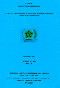 Strategi Peninghkatan Daya Saing Desa Berbasis Teknologi Informasi Dan Komunikasi (Kementerian Desa Pembangunan Daerah Tertinggal dan Transmigrasi)