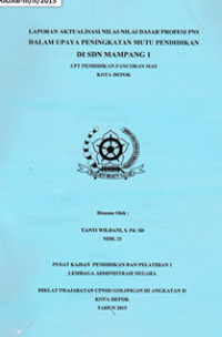 Nilai-Nilai Dasar Profesi PNS di SDN Mampang 1