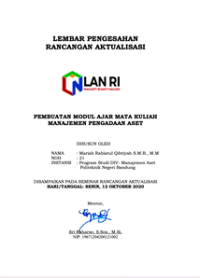 Pembuatan Modul Ajar Mata Kuliah Manajemen Pengadaan Aset Politeknik Negeri Bandung