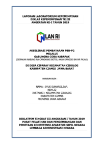 Akselerasi Pembayaran PBB-P2 Melalui GABUNGNA COBA KABAPAK (Gerakan Nabung Na Cangkang Botol Akua Kanggo Bayar Pajak) Kecamatan Cidolog Kabupaten Ciamis