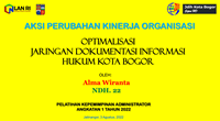 Optimalisasi JDIH (Jaringan Dokumentasi Informasi Hukum) Kota Bogor (Bagian Hukum dan HAM Sekretariat Daerah)